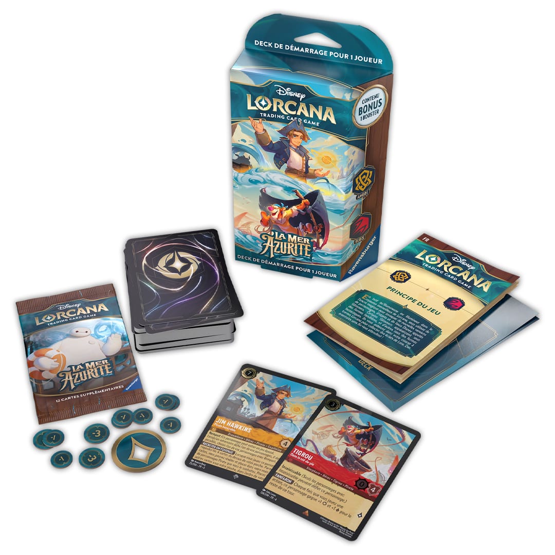 Disney Lorcana - Lot 2 Deck de démarrage Chapitre 6 - Jim Hawkins/Tigrou et Go Go Tamago/Gadget (Version Française)