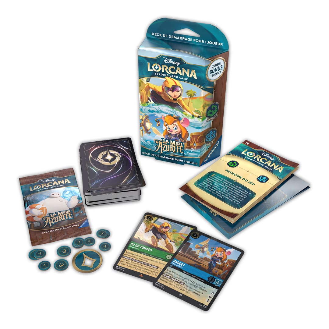 Disney Lorcana - Lot 2 Deck de démarrage Chapitre 6 - Jim Hawkins/Tigrou et Go Go Tamago/Gadget (Version Française)